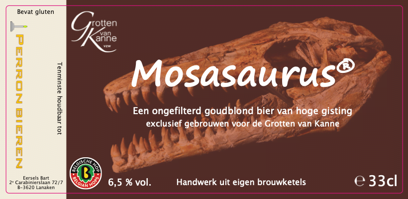Mosasaurus etiket definitief